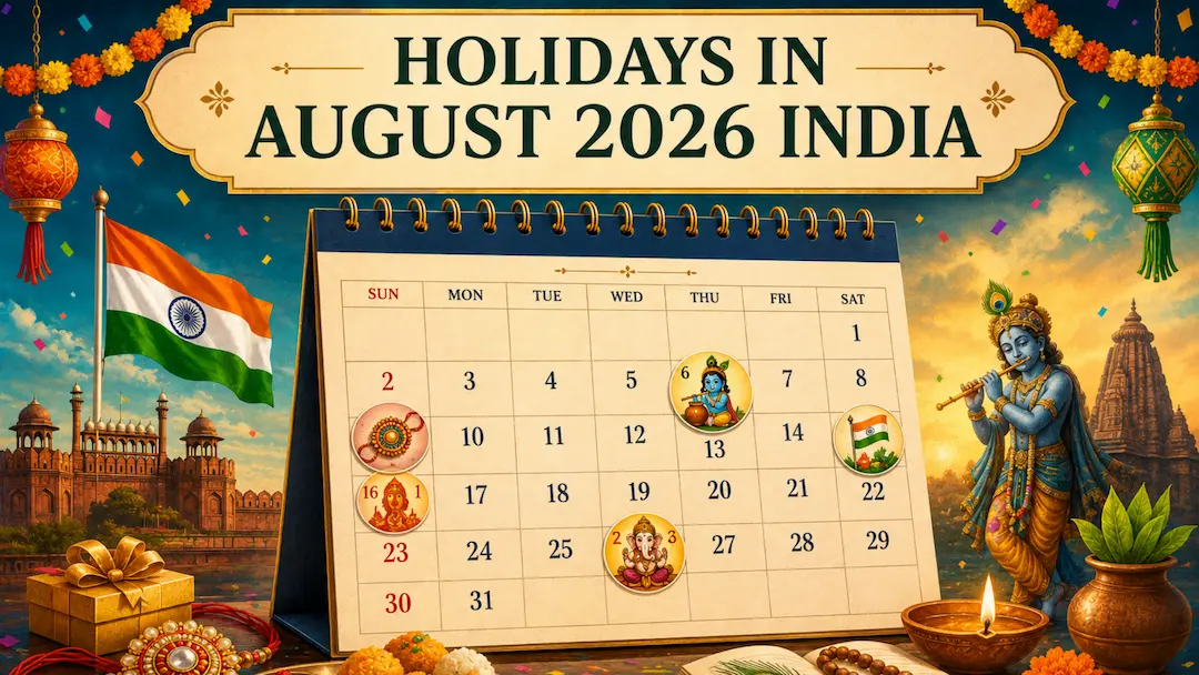 Holidays in August 2026 India – Complete List + Celebration Ideas for Delhi NCR