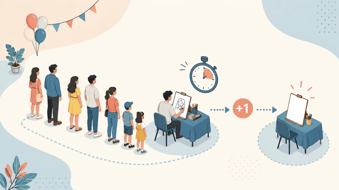 How Many Caricature Artists or Activity Stations Do You Actually Need? A Guest-Count Calculator